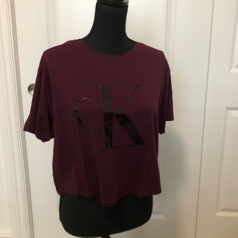 Calvin Klein Jeans Maroon T Shirt